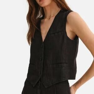 Mate the label linen vest